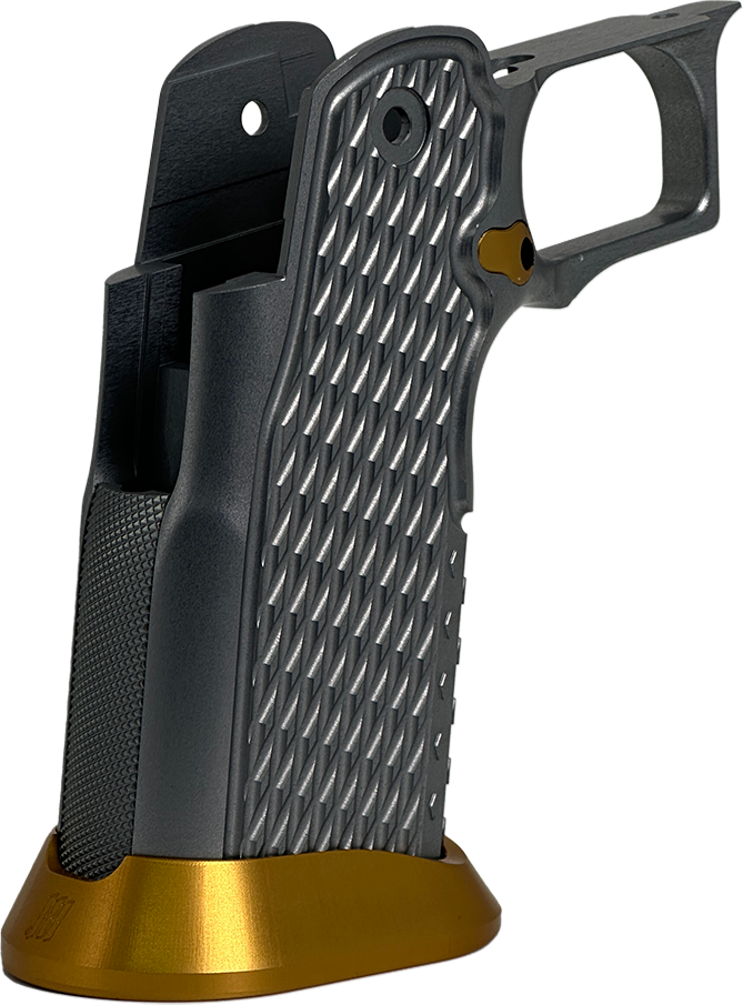 Valor MK-1P  Hi Capa Grip 'Diamond' (Matte Titanium/Matte Gold)