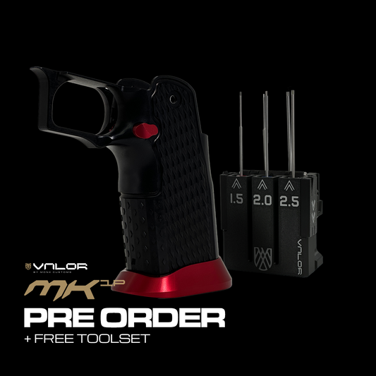 Valor MK-1P  Hi Capa Grip 'Diamond' (Matte Black/Matte Red)